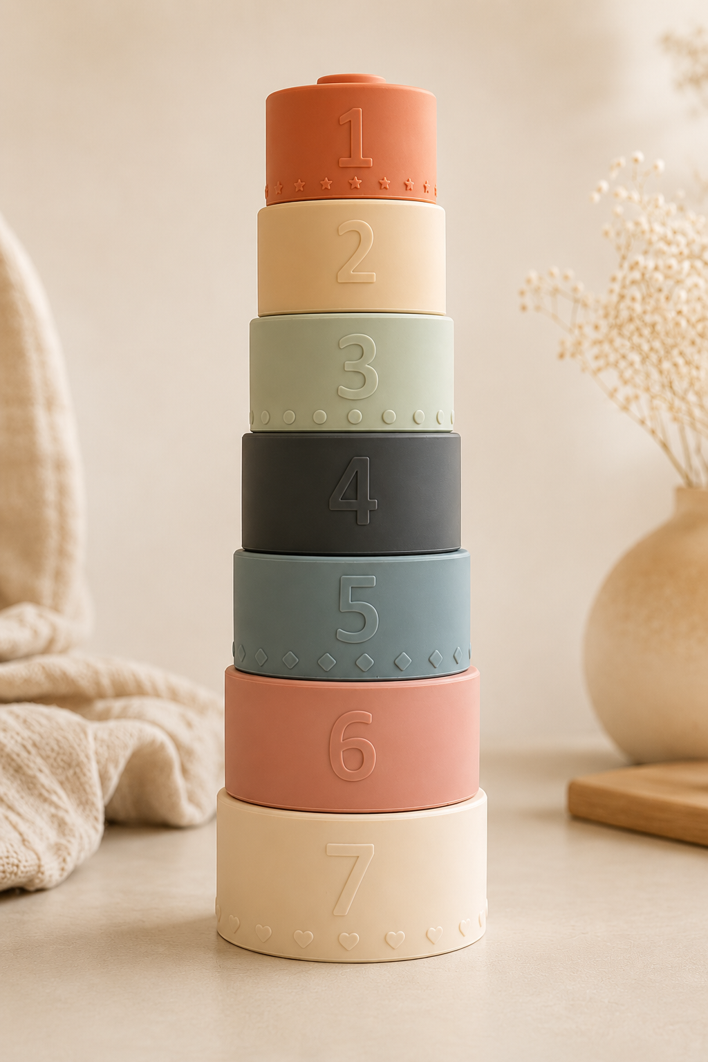 Nest & Stack Silicone Stacking Tower