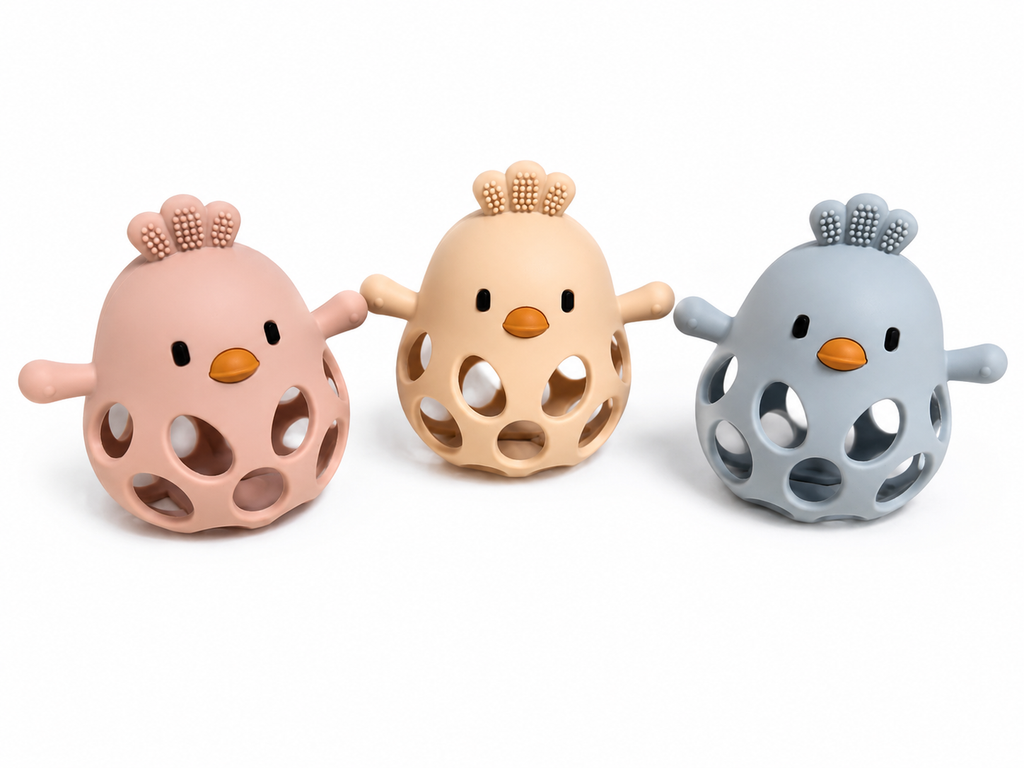Silicone Chick Teether & Sensory Toy