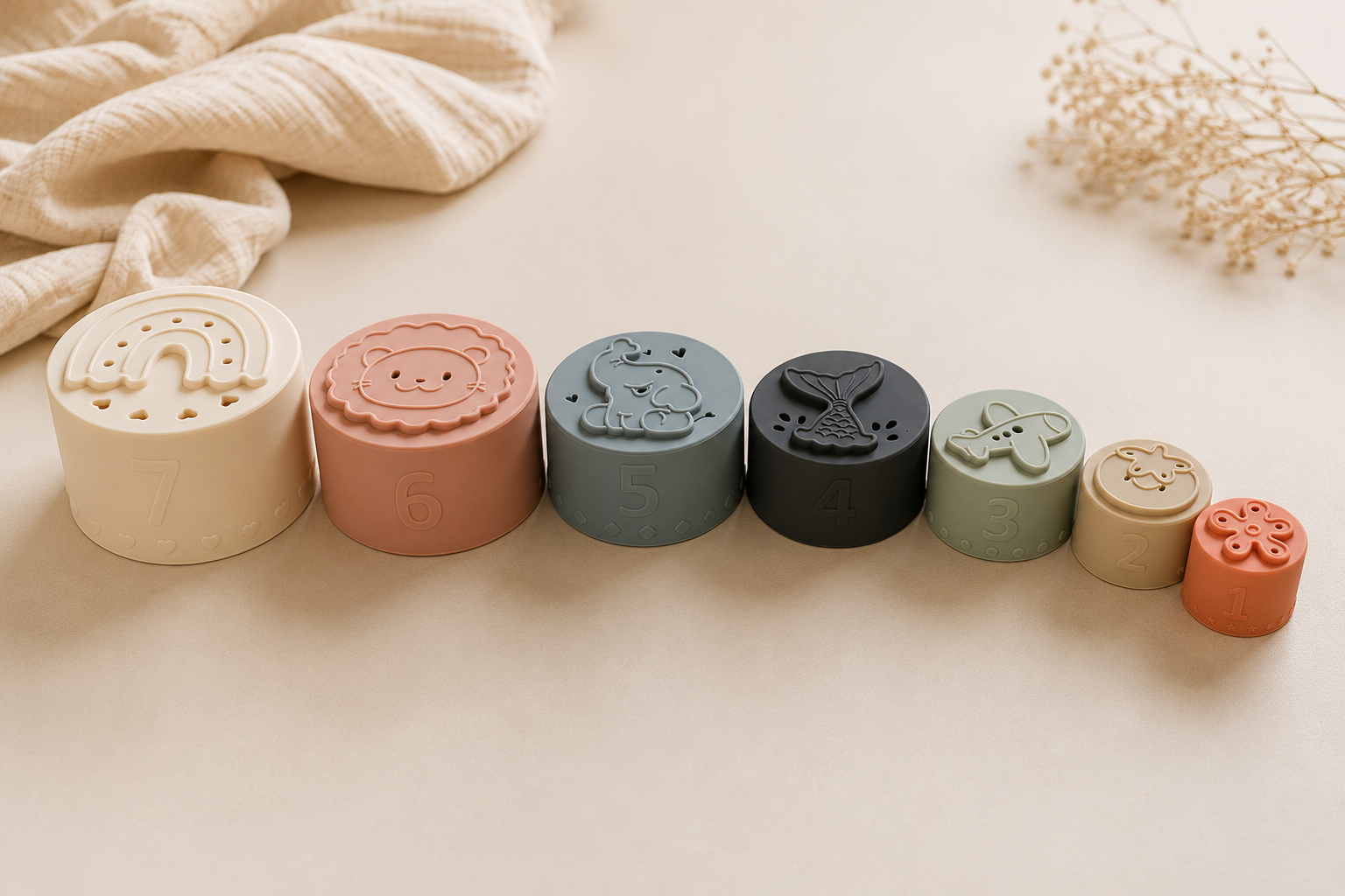 Nest & Stack Silicone Stacking Tower