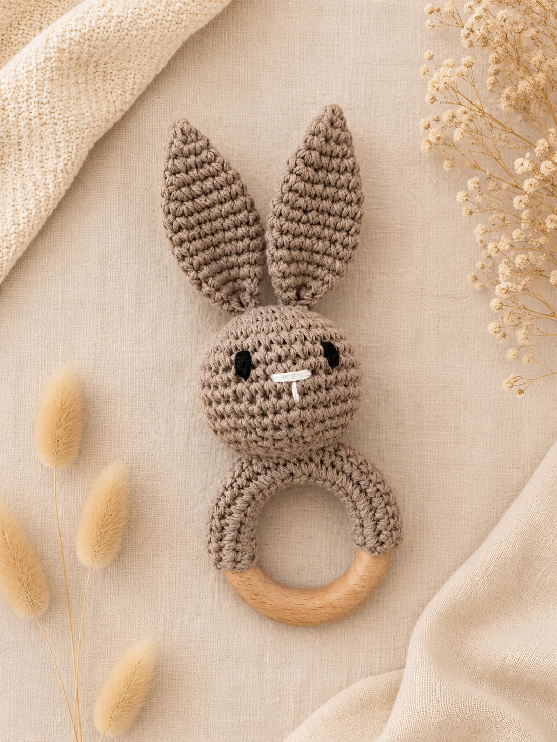 Poppy Bunny Rattle & Teether