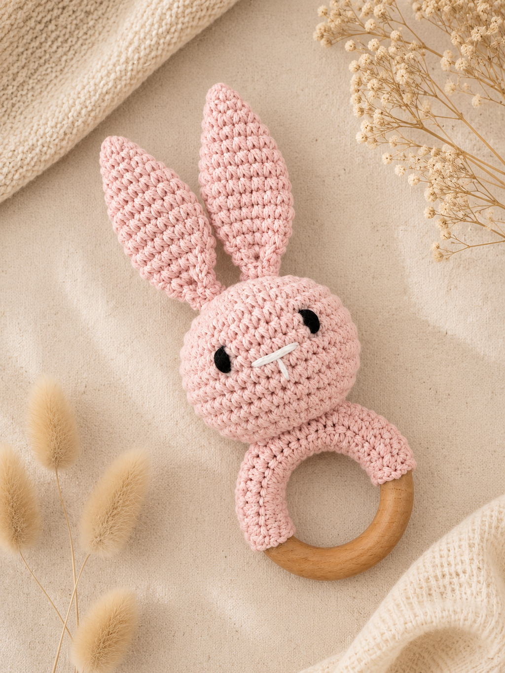 Poppy Bunny Rattle & Teether
